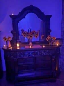 Softly lit treatment room