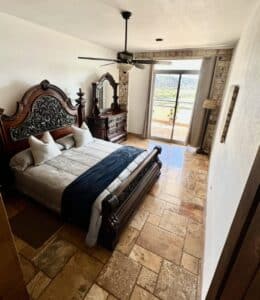 Client bedroom with an ocean view