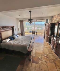 Client bedroom with a king bed